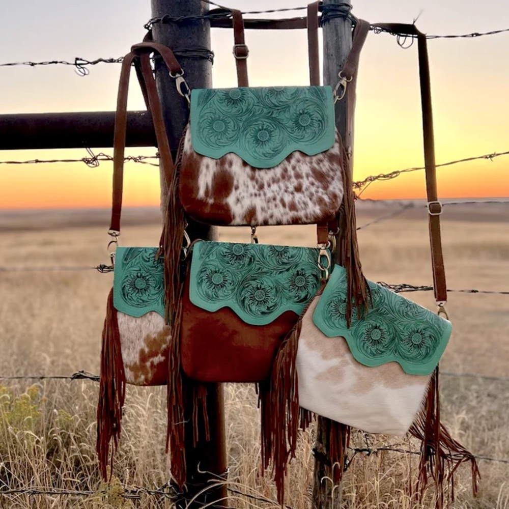 Santa Fe Cowgirl Genuine cowhide and Learher Bag